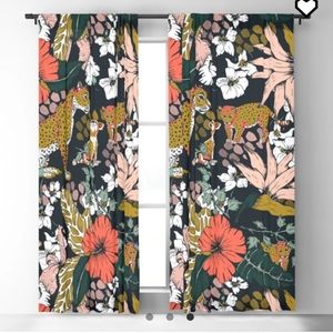 Dark Jungle Animal Print Blackout Curtains